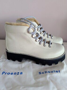 PROENZA SCHOULER Shearling Lug Sole Boots $795 EU40 US10 - NWOT GRAIL 🏔️✨
